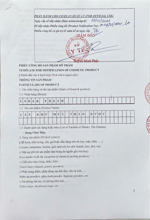 Lăn khử mùi thảo dược UNDER FRESH - Ảnh 2
