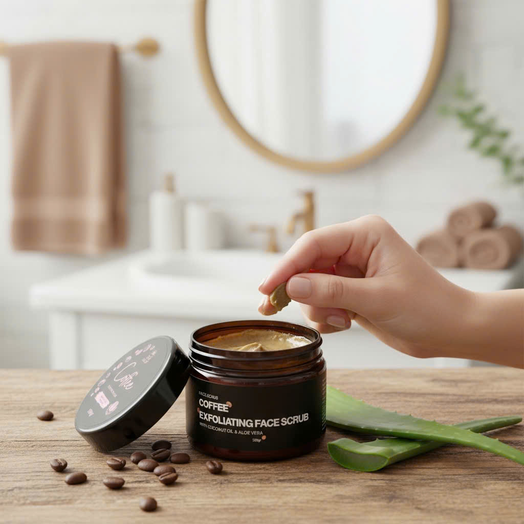 TẨY TẾ BÀO CHẾT CÀ PHÊ – SẠCH SÂU, MỊN MÀNG, SÁNG KHỎE D&H Skin UV – Coffee Exfoliating Face Scrub (120g) - Ảnh 7