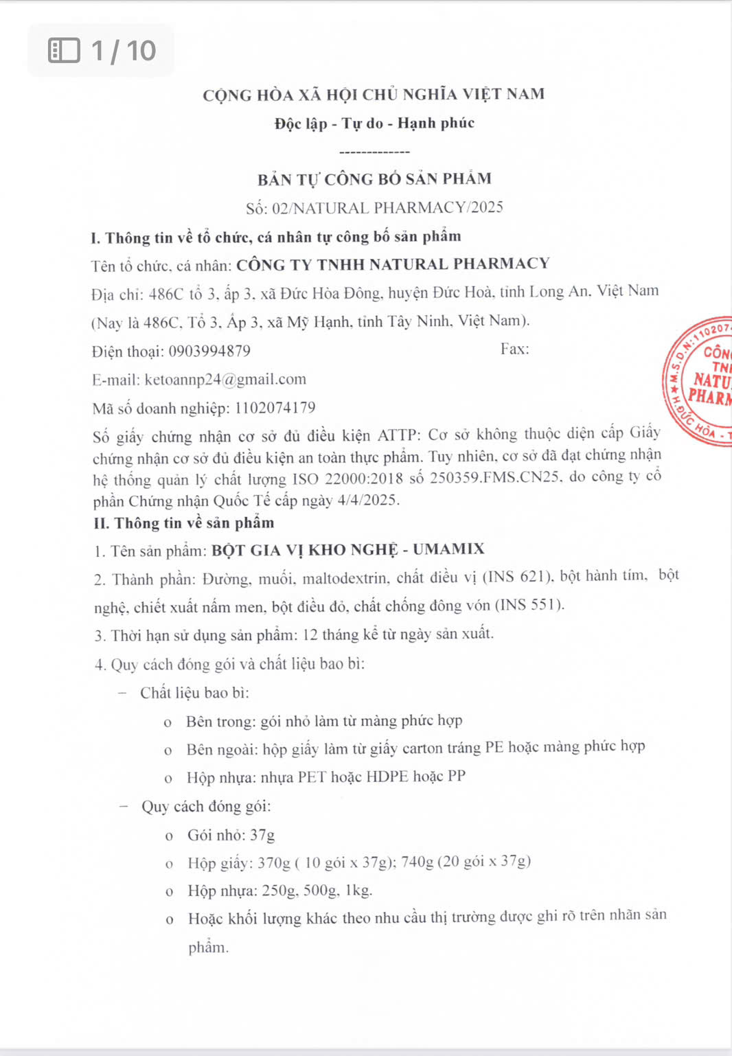 UMAMIX BỘT GIA VỊ KHO NGHỆ (370g) - Ảnh 2